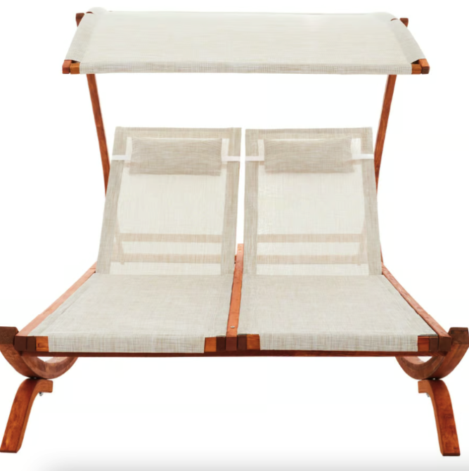 Садовий шезлонг Di Volio Pionza двомісний бежевий Київ - фото 2