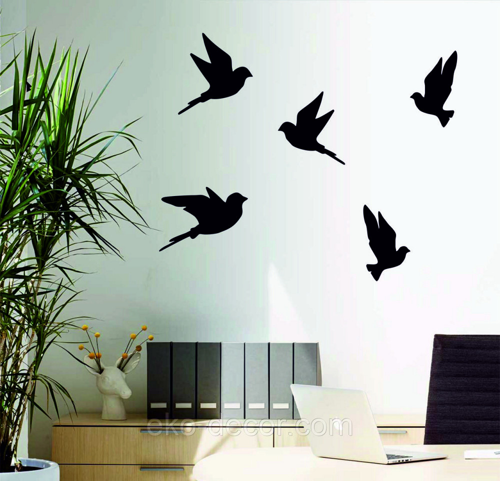 Декоративное настенное Панно «Птичка» Декор на стену(цена за 1шт) 30*27 см, Черный Киев - изображение 8