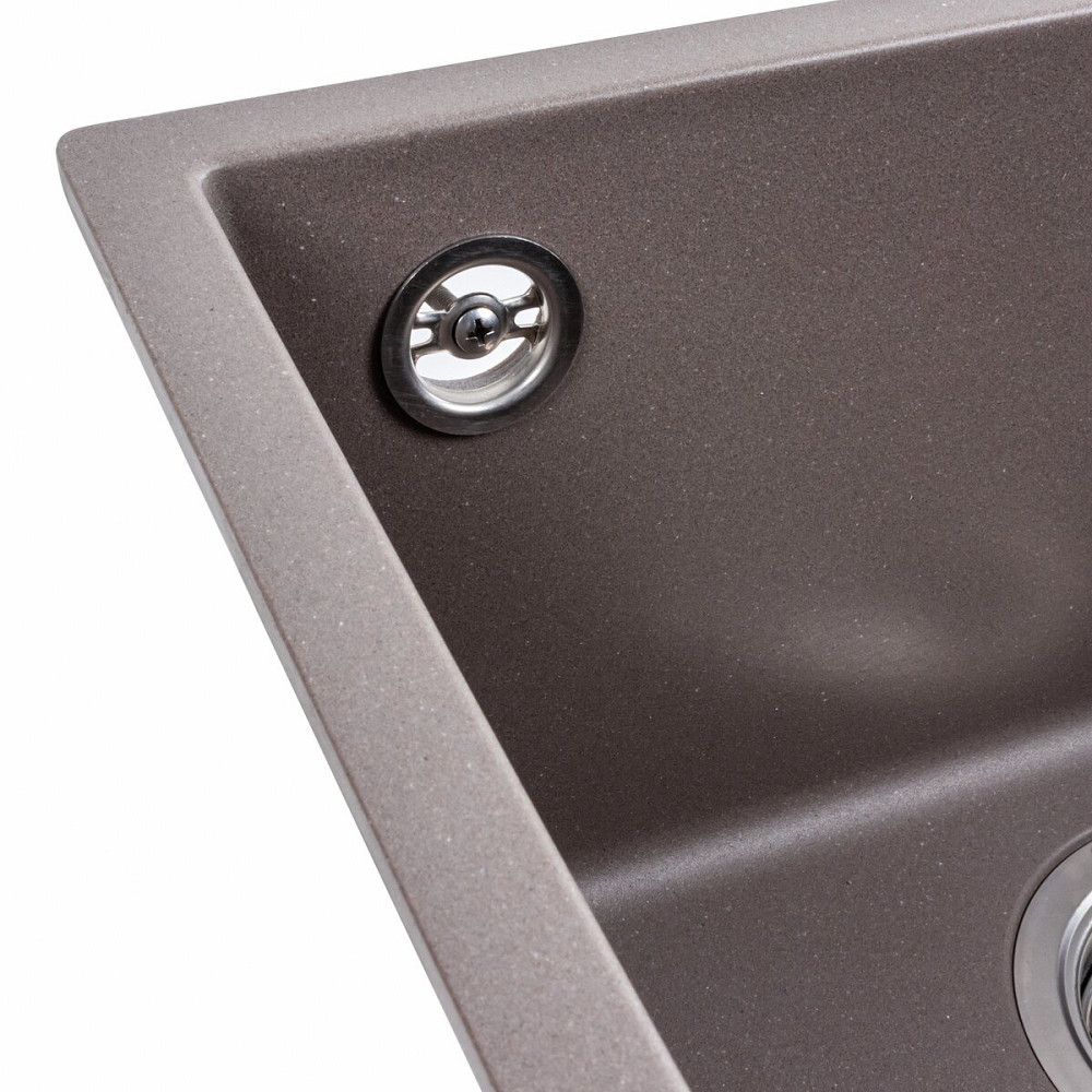 PLATINUM Гранітна мийка для кухні Platinum 4040 RUBA матова Дюна Київ - фото 4