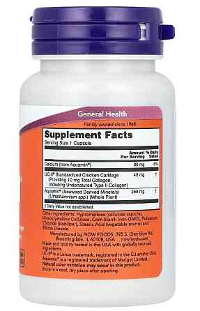 Коллаген II типа NOW Foods UC-II® Type II Collagen 40mg 60 caps Киев