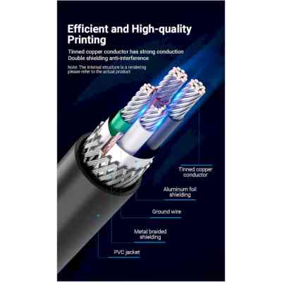 Кабель USB 2.0 AM-BM, 2.0 м, 480Mbps Printer PVC чорний Vention Вінниця