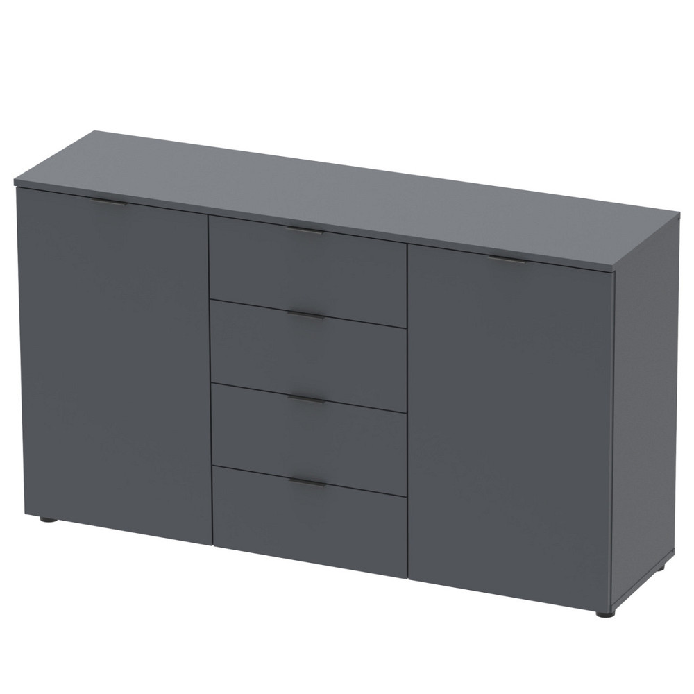 Комод в спальню Doros Рон 5 140х38х81 см Графит (DRS-011301) Львов - изображение 2