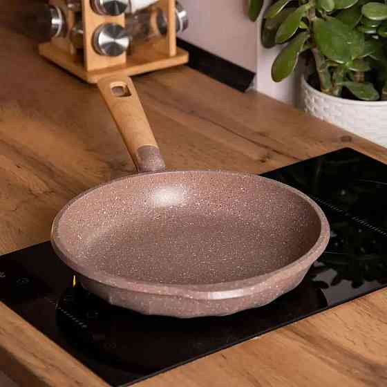 Алюминиевая сковорода 1,5 л, мраморное антипригарное покрытие, Ø 26 см, толстое дно, кофейный MGC HP-4-419CO Киев