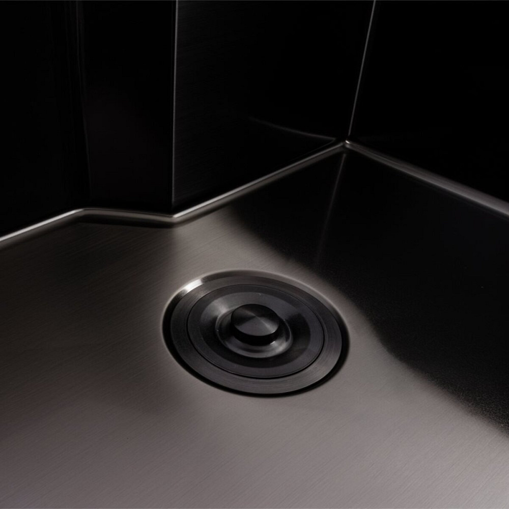 VALESO Кухонна мийка VALESO Handmade 65х43 PVD (3,0/0,8) чорна Київ - фото 5