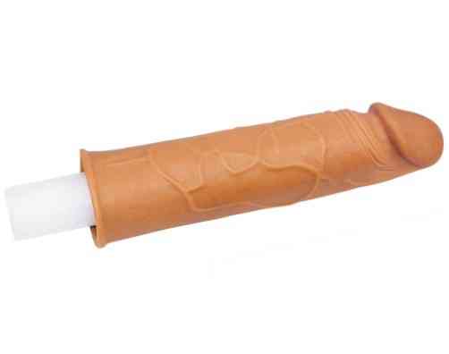 Насадка на член - Pleasure X-Tender Penis Sleeve Add 1" Brown Sex Aura Київ