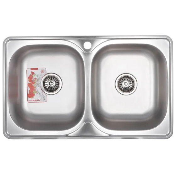 Кухонна мийка Zerix Z7848D-08-180MD Double мікродекор ZS0579 Харків