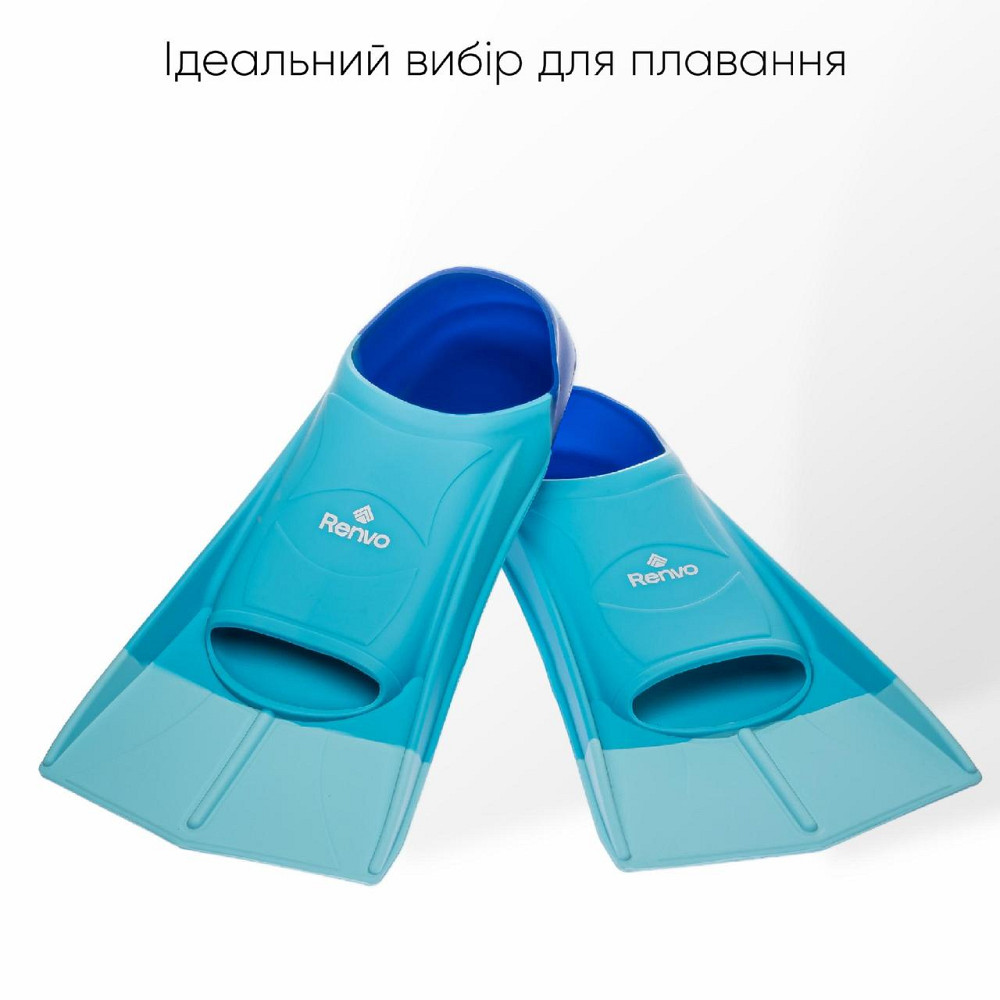 Короткі ласти для тренування в басейні Renvo Frio із закритою п'ятою Різнокольоровий 39-41 (SF100-06 39-41) Київ - фото 2