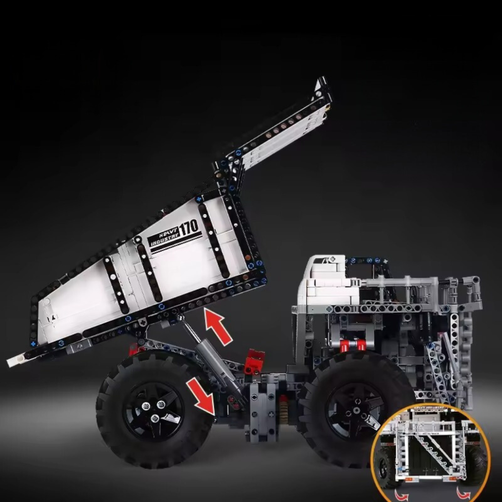 Конструктор дитячий. Самоскид ігровий вантажівка для кар'єра на дистанційному управлінні 2044 деталі Кам'янець-Подільський - фото 5