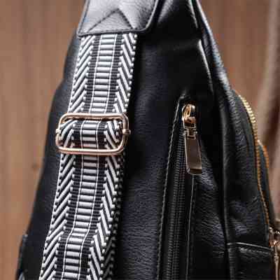 Сумка Vintage Жіноча з однією лямкою через плече з екошкіри Чорна (22759) Вінниця