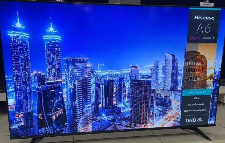Телевізор Безрамний: 65" (2022) 4K Smart HISENSE 65A66H. Харків - фото 3