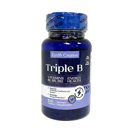 Вітамін В Earth's Creation Triple B 100 таблеток Луцьк