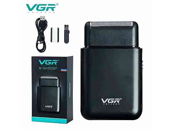Электробритва 5Вт Аккумулятор V-390 шейвер BLACK, выдвижной триммер ТМ VGR Киев