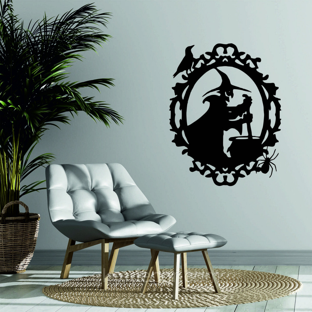 Декоративне настінне Панно «Відьма та котел», Декор на стіну Київ - фото 3