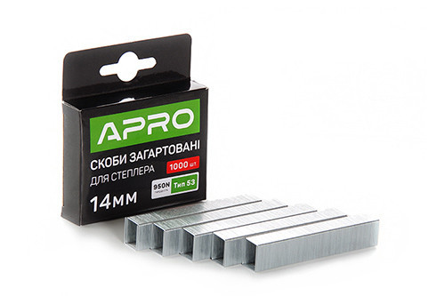 Скоби загартовані 14х11.3х0.7мм 1000 шт. APRO Рівне - фото 1