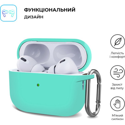 Чехол для наушников Armorstandart Hang Case для Apple AirPods Pro 2 Mint Green (ARM68589) Винница - изображение 2