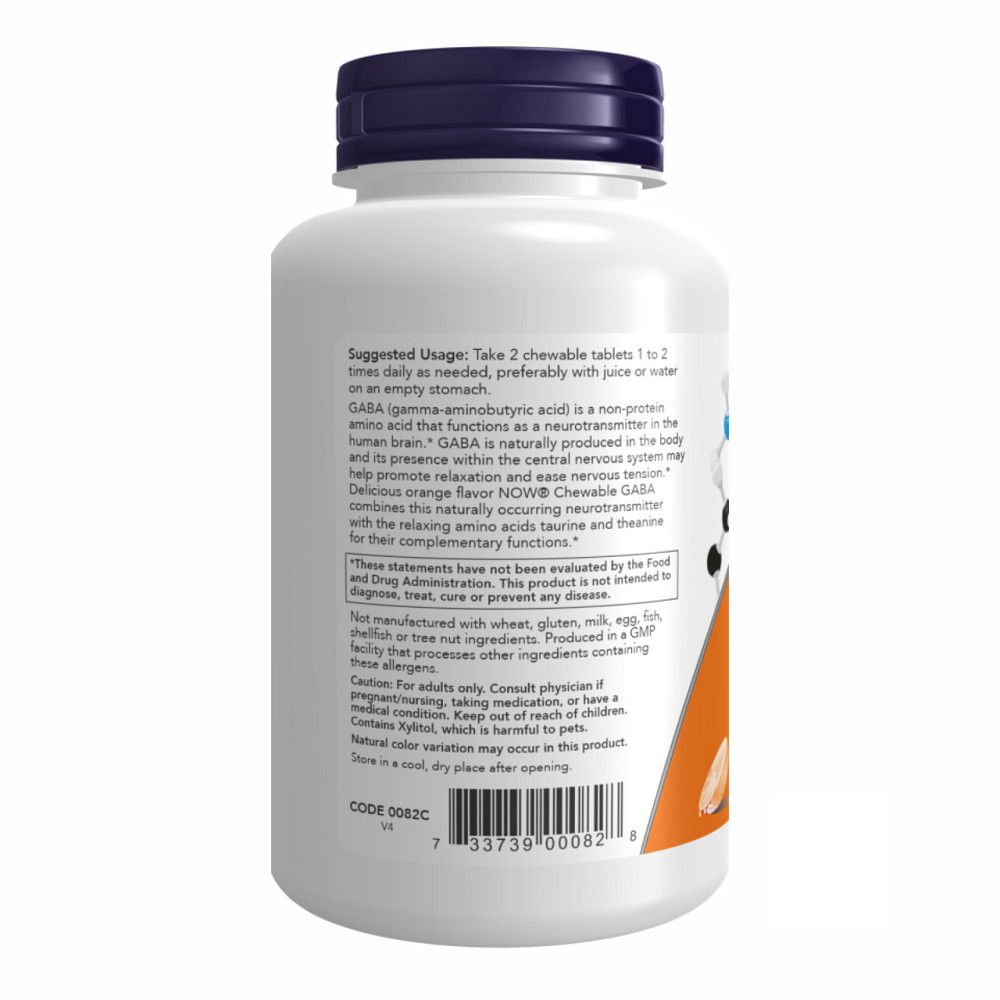Габа Now Foods GABA 250mg 90 жевательных таблеток Киев - изображение 3