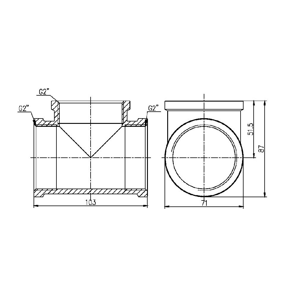 Тройник Thermo Alliance Forte 2" ВВ SF36150 Київ - фото 8