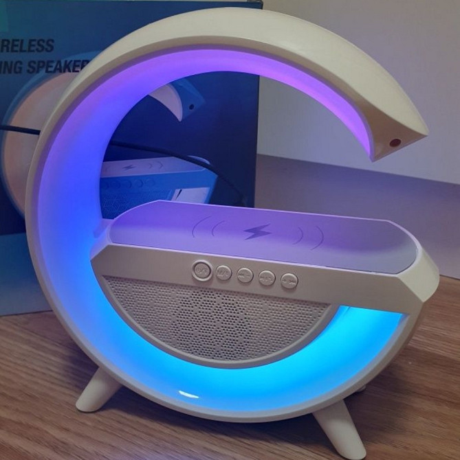 Ночник-беспроводное зарядное устройство и Bluetooth колонка 3в1 с RGB. Харьков - изображение 2