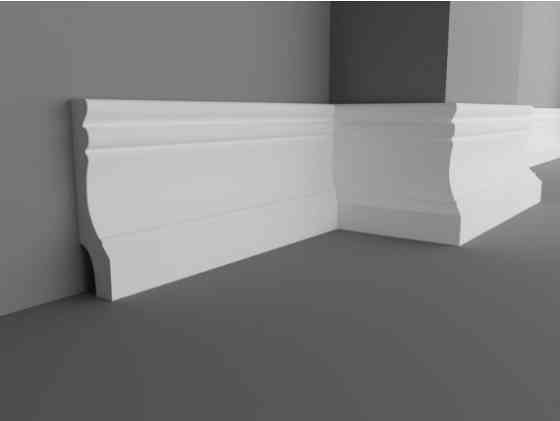 Плинтус Р 100-23 под покраску из полимера высокой плотности  (2000х100х23мм) Днепр