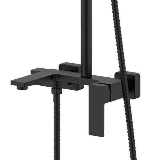 Душова система з виливом Qtap Gemini на три споживачі  QTGEM111BLM45686 Black Matt чорна Київ