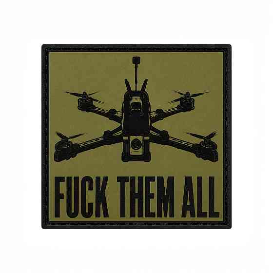 Патч / шеврон Fuck them all дрон Запоріжжя