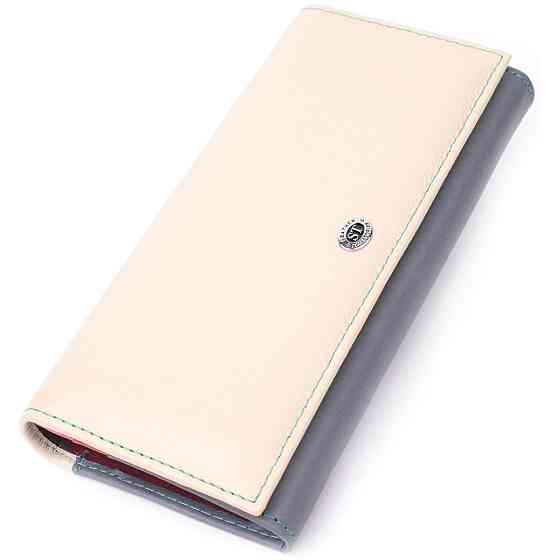 Практичный кошелек для стильных женщин из натуральной кожи ST Leather 22519 Разноцветный Киев