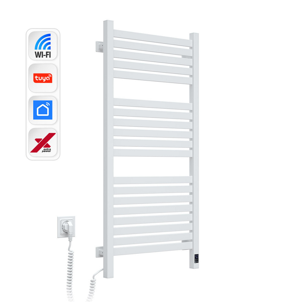 Електрична сушарка для рушників NAVIN Авангард X 480х1000 Sensor з WI-FI лівобічна, біла Київ - фото 2