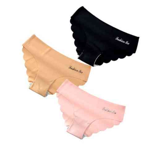 Трусики безшовні жіночі, сірі, бежеві, білі, XL (48 розмір) - у наборі 3шт. 75% нейлон, 25% спандекс Київ