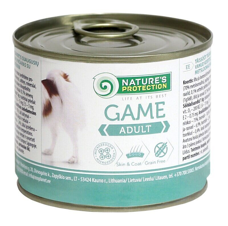 Nature's Protection Adult Game Вологий корм для собак з дичиною, 200 г Київ - фото 1