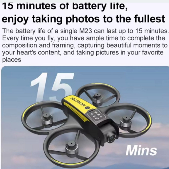 M23 mini drone квадрокоптер 8к HD Рк дисплей Харків - фото 2