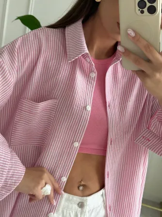 Льняная рубашка негабаритного размера — идеальный выбор для весны и лета. Одесса