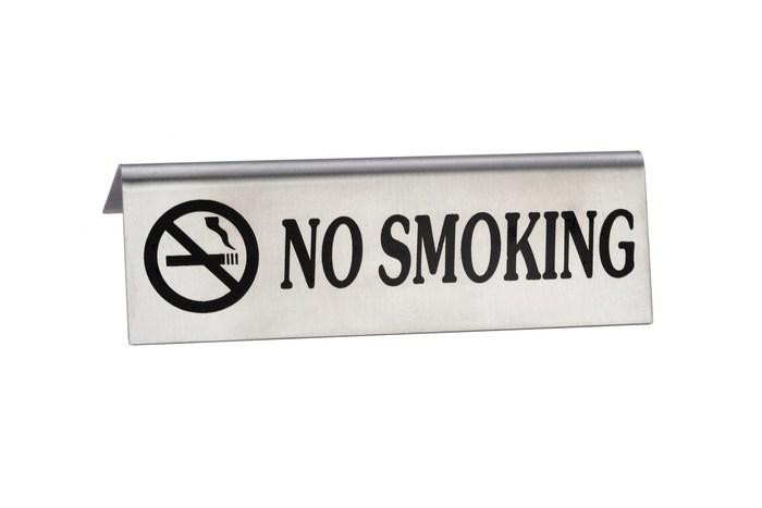 Табличка з неіржавкої сталі NO SMOKING 15 х 6 х 5 см Одеса - фото 1
