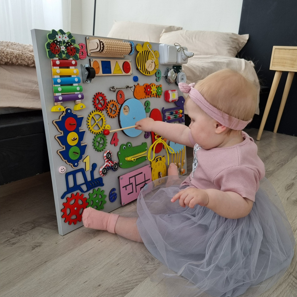 Бізіборд Розвивальна дошка 50х60 унісекс Розвивальну дошку для дітей від 6 місяців для розвитку дрібної моторики Тернопіль - фото 5