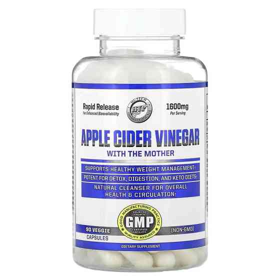 Яблочный уксус Hi-Tech Pharmaceuticals Apple Cider Vinegar With The Mother 90 капсул Луцк
