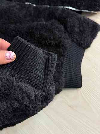 Шуба женская Lady Yep 10016 мех тедди бомбер короткая оверсайз черная, черный, 42 Киев