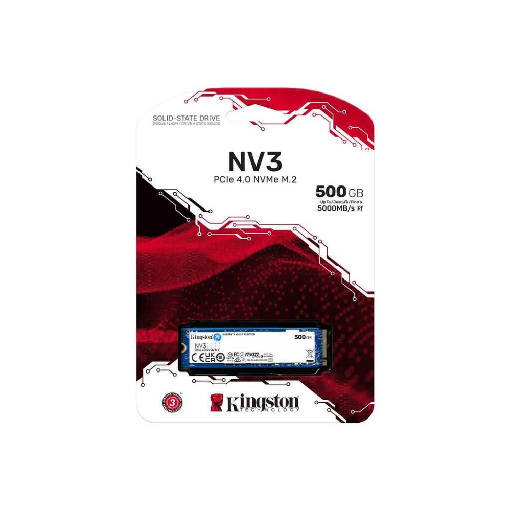 SSD диск накопичувач M.2 Kingston NV3 500GB NVMe 2280 PCIe 4.0 x4 3D NAND SNV3S / 500G Одеса - фото 2