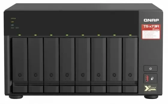 Сервер Сервер QNAP TS-873A-8G rozbudowany do 64G 8-Bay NAS, AMD Ryzen Embedded V1500B 2,2 GHz, 32GB RAM, 2x 2,5 GbE LAN, 4x USB Київ