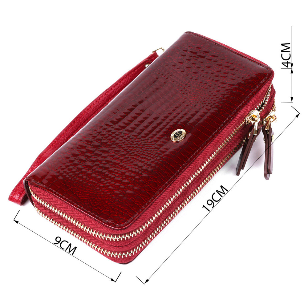 Жіночий клатч з двома відділеннями Бордовий (ST Leather) Київ - фото 1