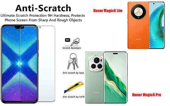 Захисне скло NeoGlass для Honor Magic6 Lite, Honor Magic6 Pro – надпрозоре та стійке Київ