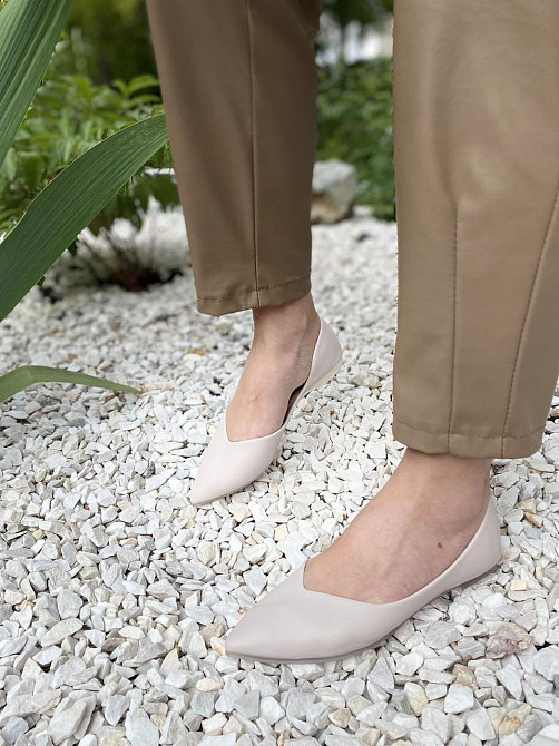 Балетки жіночі TEE Tspace -118 св.бежевий (весна-осінь, еко-шкіра) (4586) 40, св.бежевий Коломия - фото 1