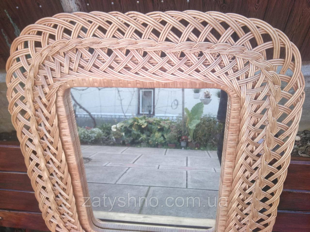 Дзеркало плетене настінне квадратне Київ - фото 8