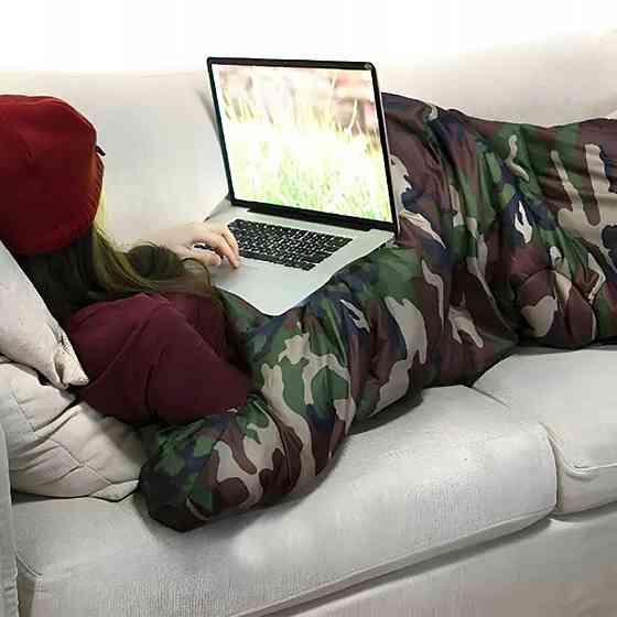 Демисезонный спальный мешок с капюшоном, 220х70см / Зимний спальник / Туристический спальний мешок-одеяло Киев