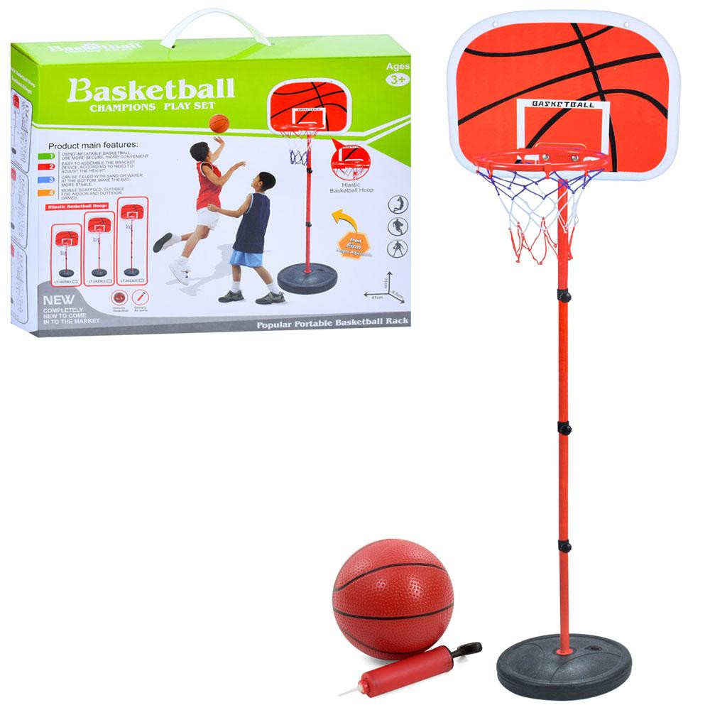 Баскетбольне кільце на стійці щит кільце сітка м'яч насос (MR 1132-3) Чернігів - фото 1