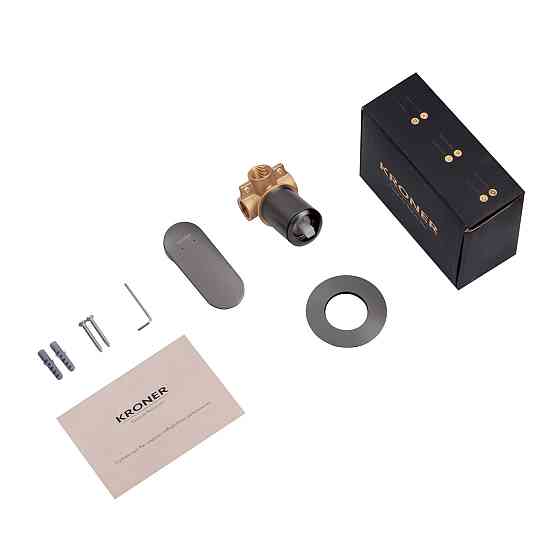 Смеситель скрытого монтажа для душа Kroner Element 211433-5301 графит Киев