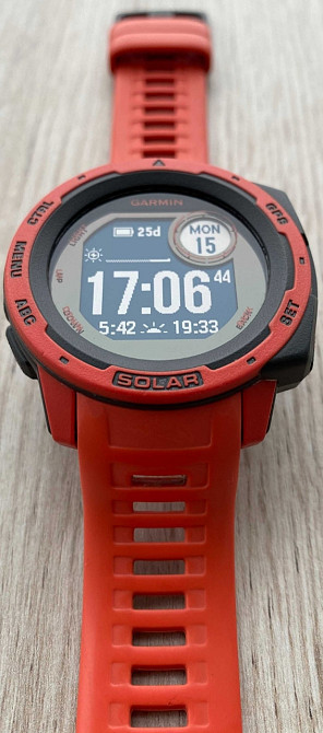 СМАРТ - Часы: Garmin Instinct Solar Flame Red. Киев - изображение 2