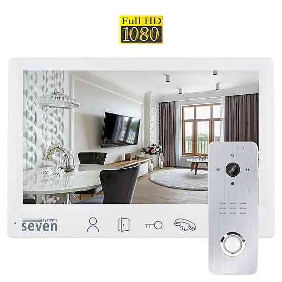Комплект домофона 7 дюймів із викличною панеллю SEVEN DP-7571/07Kit white Київ