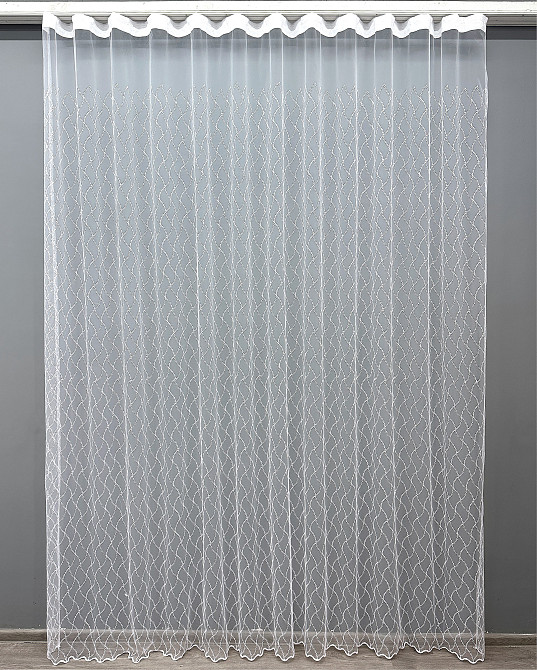 Тюль VR-Textil 1576т Фатин з вишивкою та люрексом Білий 450х270 см (42-0919) Київ - фото 2