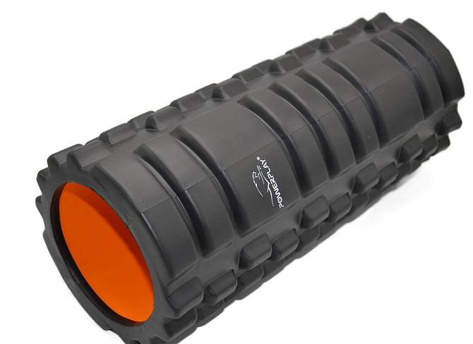 Масажний ролик (роллер) PowerPlay 4025 Massage Roller Чорно-помаранчевий (33x14см.) Каменское - изображение 5