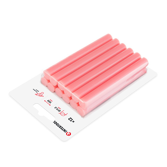 Комплект клейових стрижнів рожевих, 11,2×100 мм, 12 шт. INTERTOOL RT-1045 Київ - фото 2