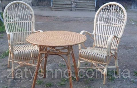 Стол и плетеные стулья из лозы Киев - изображение 1